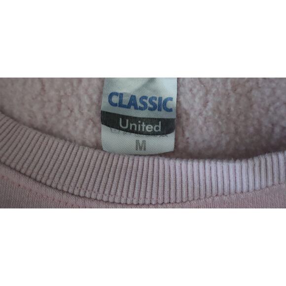 Vintage 90s Pink New York City NYC Pullover Sweatshirt Crew Neck Embroidered M - Picture 5 of 7